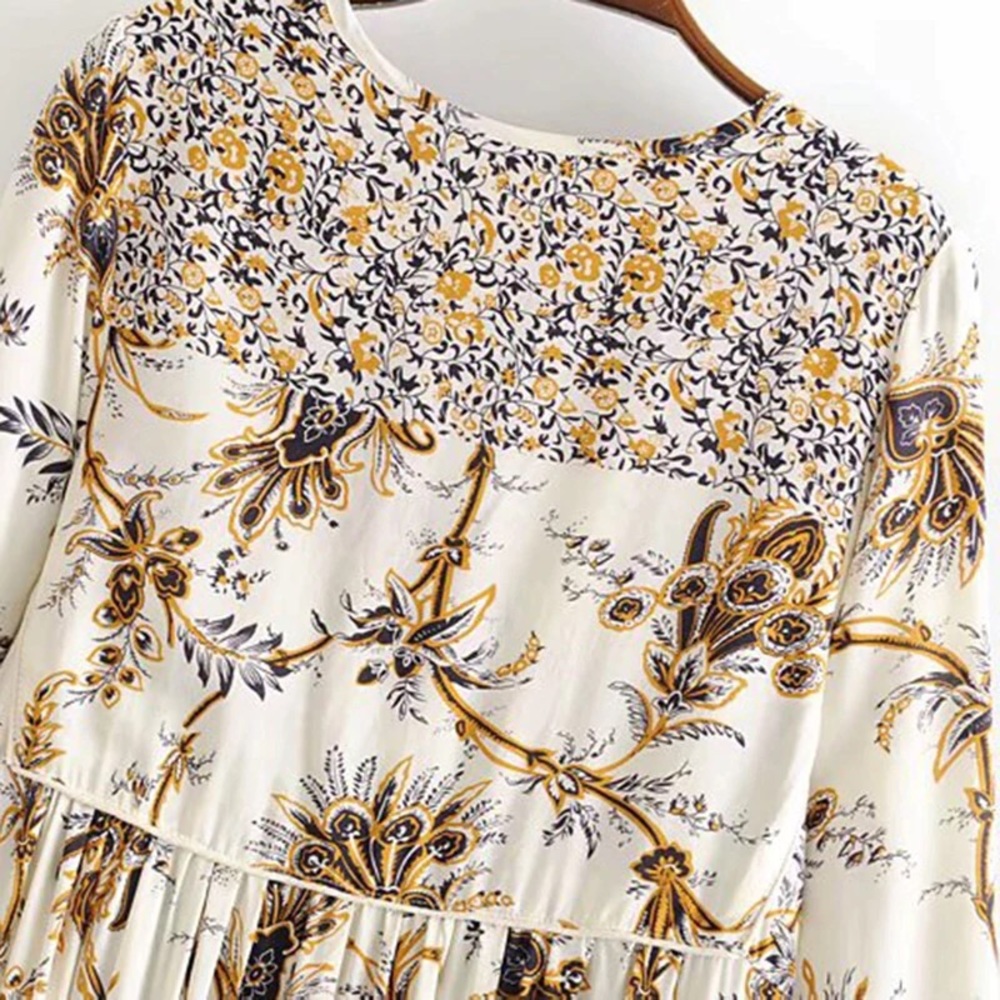 NEW BOHO GYPSY MILA LONG FLORAL MAXI DRESS TUNIC - Picture 6 of 6